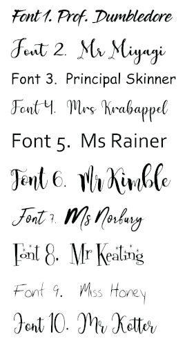 Gifts Actually - Keyring - Teacher gift - Font Selection (Personalised)