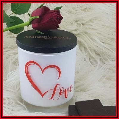 Gifts Actually - Amber Grove Soy wax Candle - Romance  - Candles with Love - Love signed with a heart