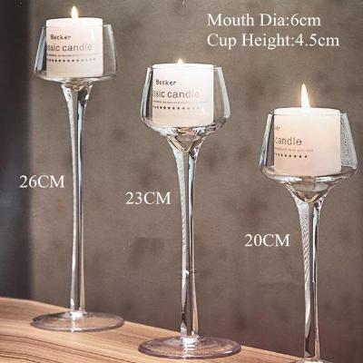 Gifts Actually - Handmade Votive Glass Stem Candle Holders - Set of 3