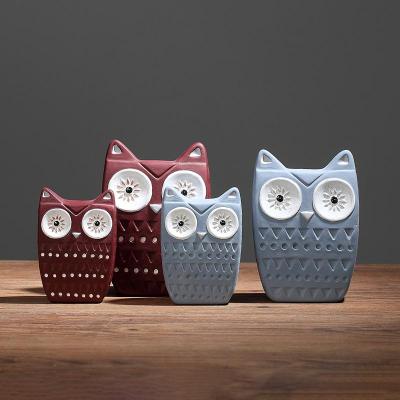 Gifts Actually - Ceramic Owls - Owl Family (set of 4) - Symbol of Wisdom