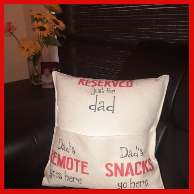 Gifts Actually - Fathers Day Pillow/ Cushion - TV / Snack Pillow