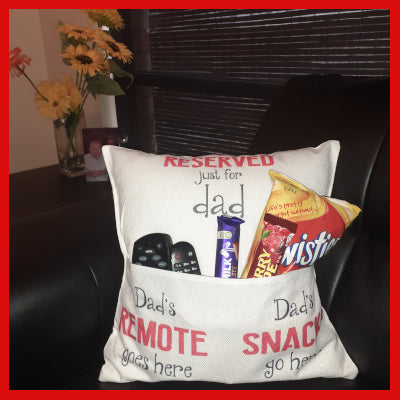 Gifts Actually - Fathers Day Pillow/ Cushion - TV / Snack Pillow